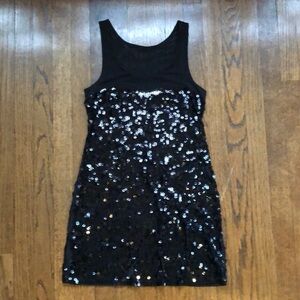 3/$10 Unique Mesh & Sequin Embellished Sleeveless Stretch LBD